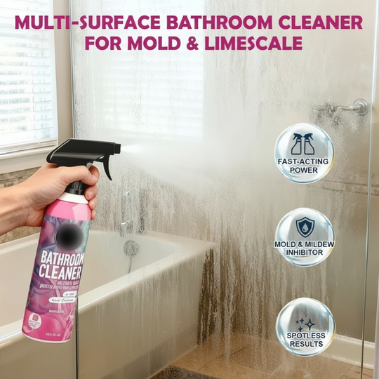 Multi-Surface Bathroom Cleaner – Removes Mold & Limescale, No Scrubbing & Fresh Scent ✨