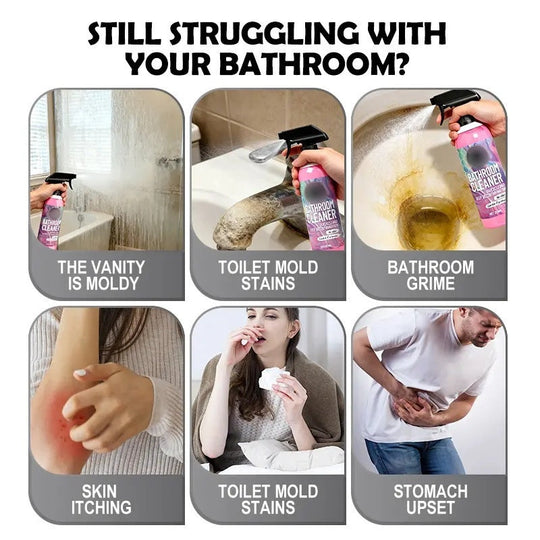 Multi-Surface Bathroom Cleaner – Removes Mold & Limescale, No Scrubbing & Fresh Scent ✨