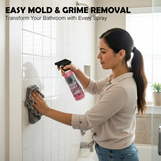 Multi-Surface Bathroom Cleaner – Removes Mold & Limescale, No Scrubbing & Fresh Scent ✨