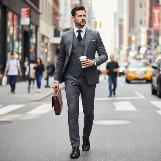 👔🕴️Men's Slim-Fit 3-Piece Suit Set – Tailored Fit, Premium Fabric & Perfect for Formal Occasions