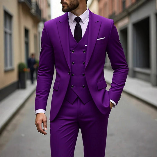 👔🕴️Men's Slim-Fit 3-Piece Suit Set – Tailored Fit, Premium Fabric & Perfect for Formal Occasions