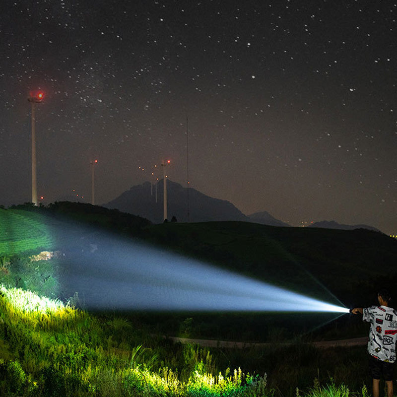 LED Strong Light Retractable Flashlight🎁Flashlight + Type-C Cable