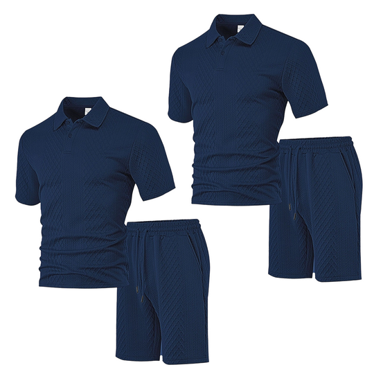 💞50K+ SOLD!💥👴🩳Men's Diamond Print 2-Piece Set – Ready in seconds! Soft, breathable top with easy shorts. No fuss, just style. Perfect for garden BBQs or coffee dates.