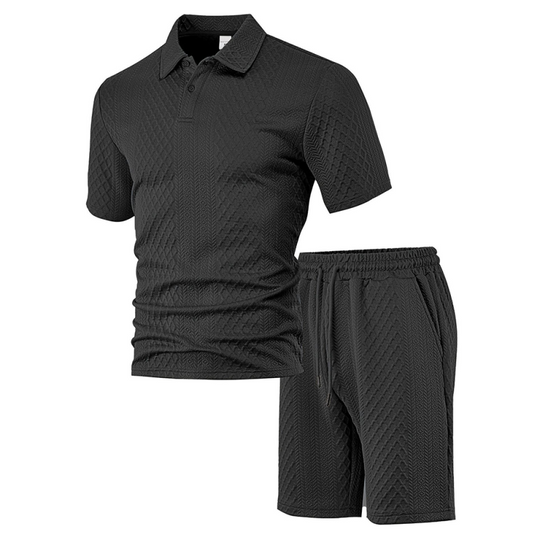 💞50K+ SOLD!💥👴🩳Men's Diamond Print 2-Piece Set – Ready in seconds! Soft, breathable top with easy shorts. No fuss, just style. Perfect for garden BBQs or coffee dates.