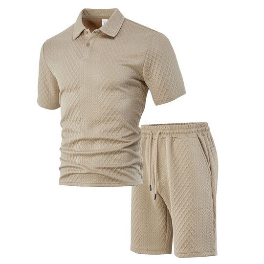 💞50K+ SOLD!💥👴🩳Men's Diamond Print 2-Piece Set – Ready in seconds! Soft, breathable top with easy shorts. No fuss, just style. Perfect for garden BBQs or coffee dates.