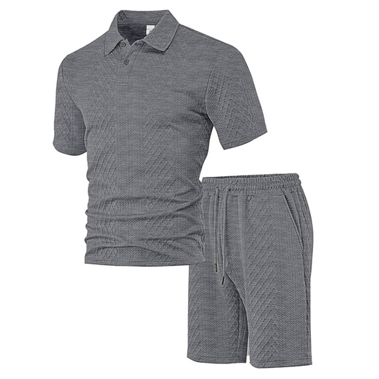 💞50K+ SOLD!💥👴🩳Men's Diamond Print 2-Piece Set – Ready in seconds! Soft, breathable top with easy shorts. No fuss, just style. Perfect for garden BBQs or coffee dates.