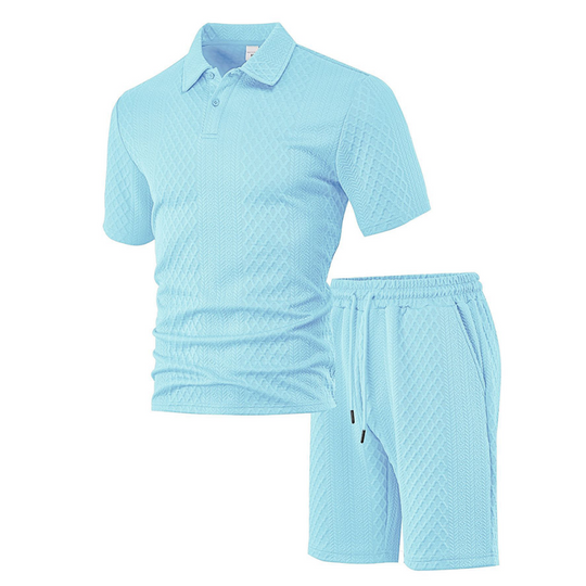 💞50K+ SOLD!💥👴🩳Men's Diamond Print 2-Piece Set – Ready in seconds! Soft, breathable top with easy shorts. No fuss, just style. Perfect for garden BBQs or coffee dates.