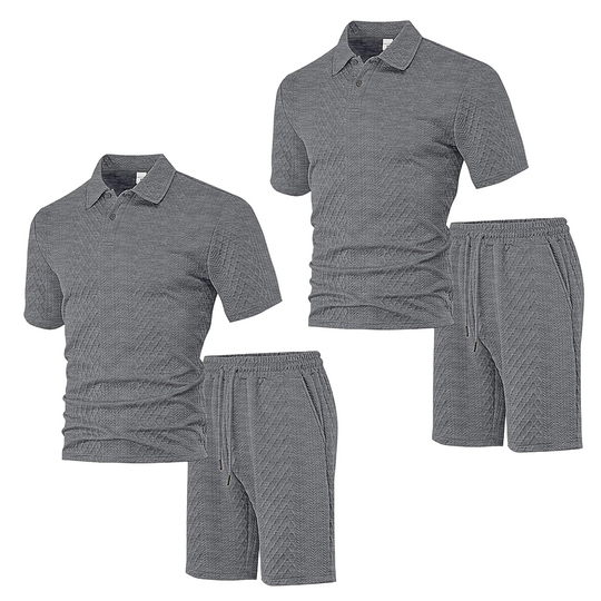 💞50K+ SOLD!💥👴🩳Men's Diamond Print 2-Piece Set – Ready in seconds! Soft, breathable top with easy shorts. No fuss, just style. Perfect for garden BBQs or coffee dates.