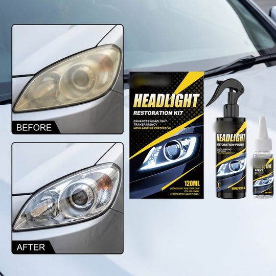 🔥Hot sale -50% OFF🚗 Professional Headlight Polish & Sealant Kit | Restore & Protect Headlights in Minutes(Bonus towel included with every purchase!)
