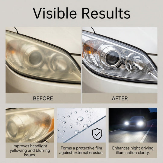 🔥Hot sale -50% OFF🚗 Professional Headlight Polish & Sealant Kit | Restore & Protect Headlights in Minutes(Bonus towel included with every purchase!)