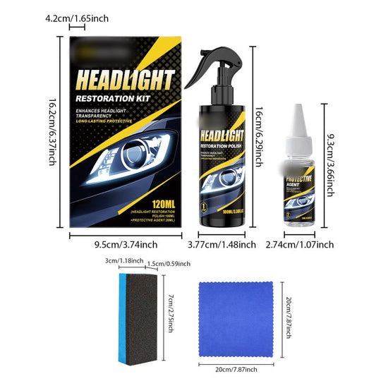 🔥Hot sale -50% OFF🚗 Professional Headlight Polish & Sealant Kit | Restore & Protect Headlights in Minutes(Bonus towel included with every purchase!)