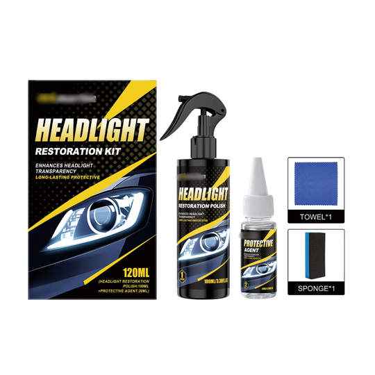 🔥Hot sale -50% OFF🚗 Professional Headlight Polish & Sealant Kit | Restore & Protect Headlights in Minutes(Bonus towel included with every purchase!)
