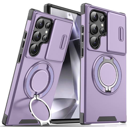 🥳2026 HOT SALE🥳💞50K+ SOLD!🎬🔥3-in-1 Magnetic Case for Samsung – Snap & Go Stand + Raised Camera Guard + Full Protection. Your all-in-one daily shield. 🛡️🧲