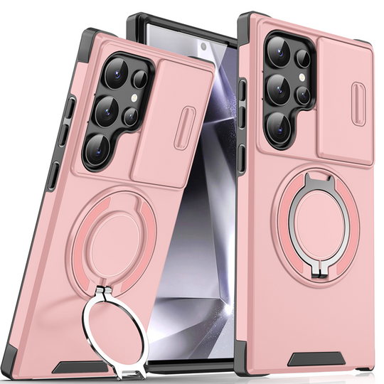 🥳2026 HOT SALE🥳💞50K+ SOLD!🎬🔥3-in-1 Magnetic Case for Samsung – Snap & Go Stand + Raised Camera Guard + Full Protection. Your all-in-one daily shield. 🛡️🧲