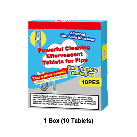 50% OFF Powerful Cleaning Effervescent Tablets for Pipe, Fast Dissolve Hair Grease Clogs, Deodorizing Antibacterial Pipe Cleaner for Sink Toilet Floor Drain