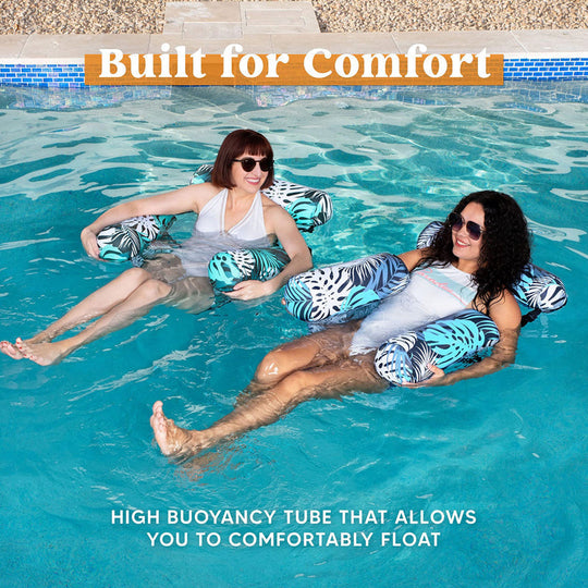 🏊Free Air Pump Included! 💺 Inflatable Floating Chair – Comfortable, Stable & Perfect for Relaxing on the Water 🌊