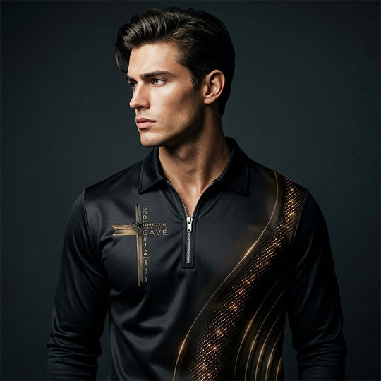 👕 50% OFF NOW! 🔥 Men's Casual Retro Long Sleeve Zip-Up Polo Shirt – Classic Style, Soft Fabric & Perfect for Daily Wear 🏠