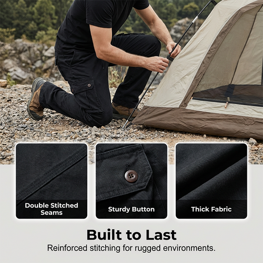 👖 40% OFF NOW! 🛠️ Men's Cotton Cargo Tactical Pants – Multi-Pocket, Reinforced Construction & Adjustable Waist