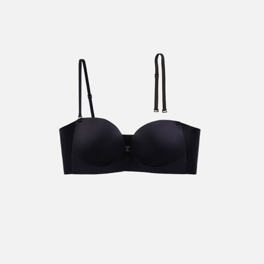 LUCKMEEY Womens Strapless Front Closure Bra Push Up Lift Bra Padded Add Cup