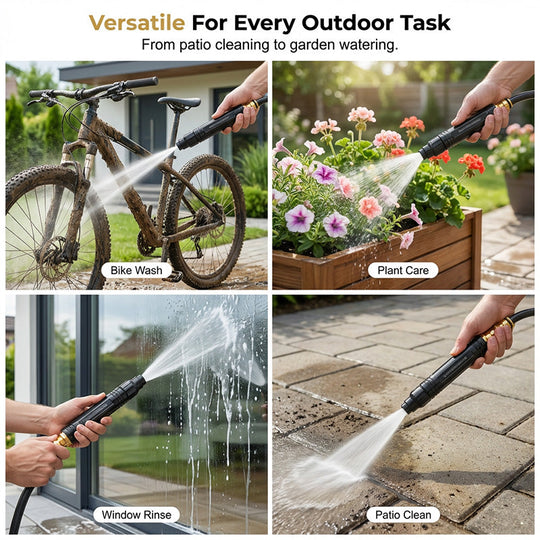 🚀HOT SALE 40% OFF - High-Pressure Direct Spray Water Nozzle - Wash at Home, Save Big! 🔥💦