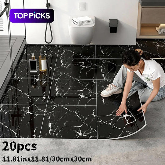 🥳2026 HOT SALE🥳💞50K+ SOLD!🚿🛡️ 50% OFF! Premium Floor Tile Sticker – 2.5mm thick, wear‑resistant. Anti‑slip texture, easy to clean. Covers old tiles or concrete. A safe & sturdy DIY upgrade. 👣💪