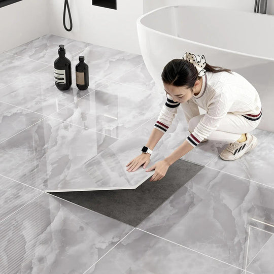 🥳2026 HOT SALE🥳💞50K+ SOLD!🚿🛡️ 50% OFF! Premium Floor Tile Sticker – 2.5mm thick, wear‑resistant. Anti‑slip texture, easy to clean. Covers old tiles or concrete. A safe & sturdy DIY upgrade. 👣💪