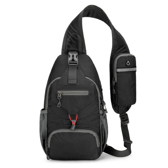 🎒 50% OFF NOW! 💧Unisex Outdoor Sling Crossbody Bag – Multi-Pocket, Water-Resistant, Breathable Back 🌦️