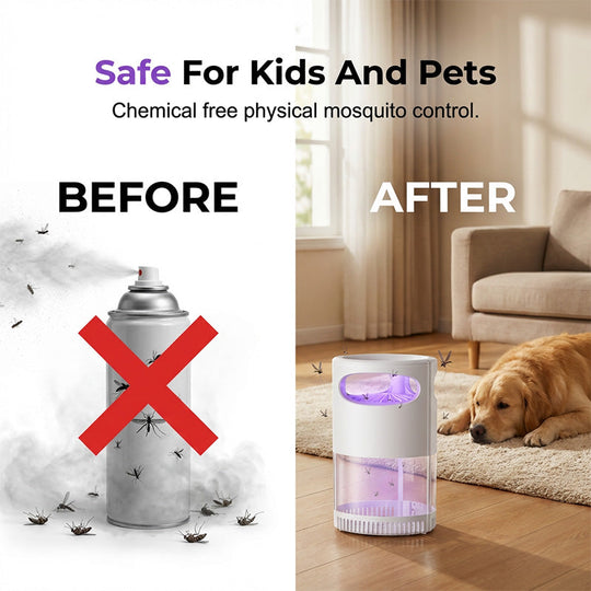 🦟50K+ sold!  UV Mosquito Killer Lamp – quiet, USB, chemical-free