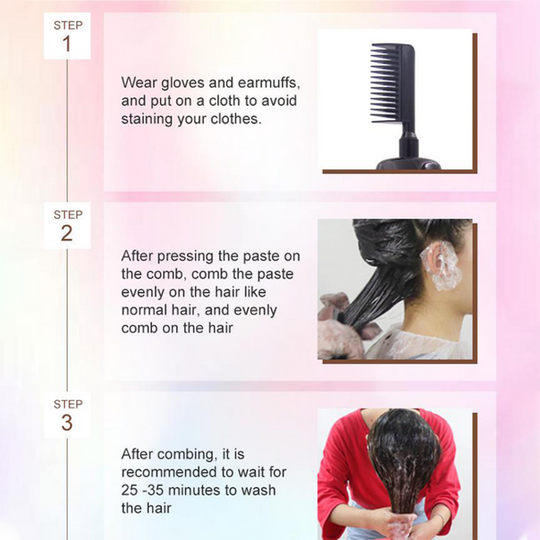 🔥Last Day Sale 35% OFF!🎉3-in-1 Hair Dye Comb