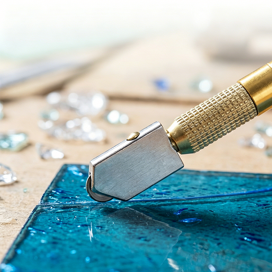 🏠 LIMITED-TIME 50% OFF! ✨Professional pen-style glass cutter – Carbide wheel, ergonomic grip, and precise cutting – perfect for mirrors, windows, or glass art
