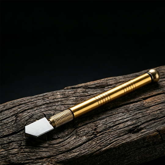🏠 LIMITED-TIME 50% OFF! ✨Professional pen-style glass cutter – Carbide wheel, ergonomic grip, and precise cutting – perfect for mirrors, windows, or glass art