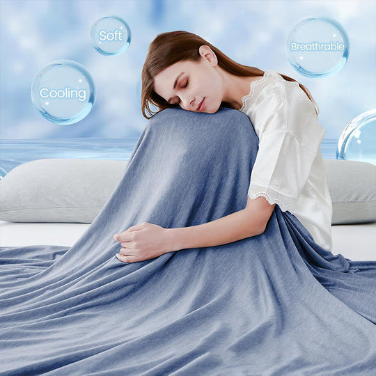 🏆LAST DAY SALE 40% OFF!!💕Smart Cooling Blanket❄️ Lightweight • Breathable • For Hot Sleepers & Night Sweats 😴