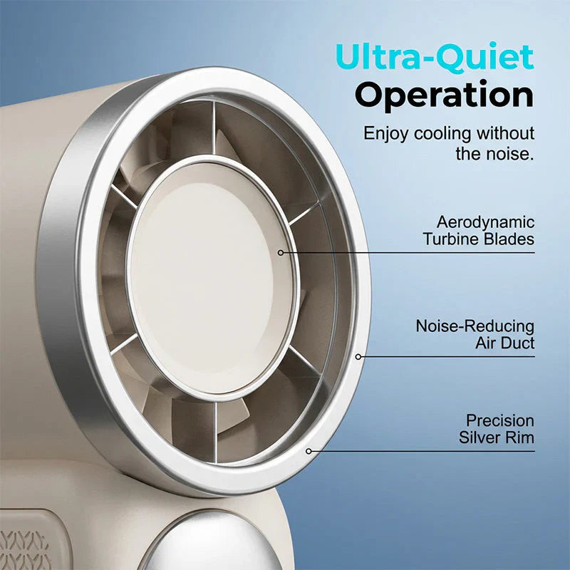 Mini Handheld Fan with LED Display|  6 speeds, 10.7 hours of cool| Weighs nothing – goes anywhere