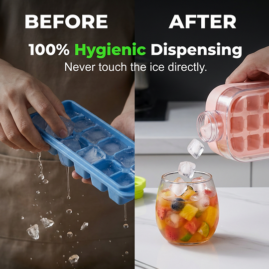 2-in-1 Ice Cube Maker Water Bottle Built-In Ice Tray, Food-Grade Silicone, Bpa-Free. Make Ice & Store Water In One Bottle – Ideal For Gym, Office & Travel! ‍♂