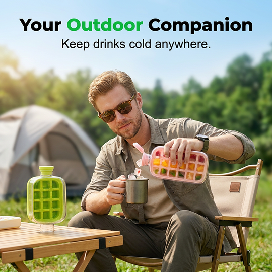 2-in-1 Ice Cube Maker Water Bottle Built-In Ice Tray, Food-Grade Silicone, Bpa-Free. Make Ice & Store Water In One Bottle – Ideal For Gym, Office & Travel! ‍♂
