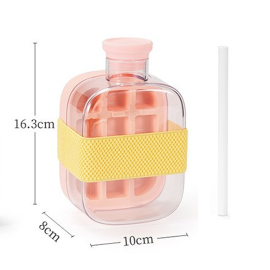2-in-1 Ice Cube Maker Water Bottle Built-In Ice Tray, Food-Grade Silicone, Bpa-Free. Make Ice & Store Water In One Bottle – Ideal For Gym, Office & Travel! ‍♂