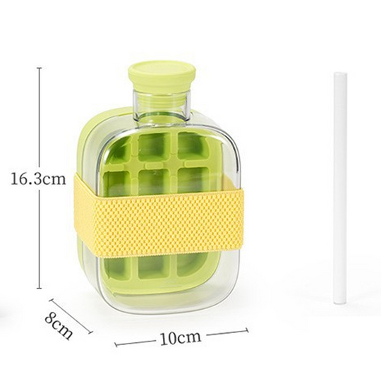 2-in-1 Ice Cube Maker Water Bottle Built-In Ice Tray, Food-Grade Silicone, Bpa-Free. Make Ice & Store Water In One Bottle – Ideal For Gym, Office & Travel! ‍♂