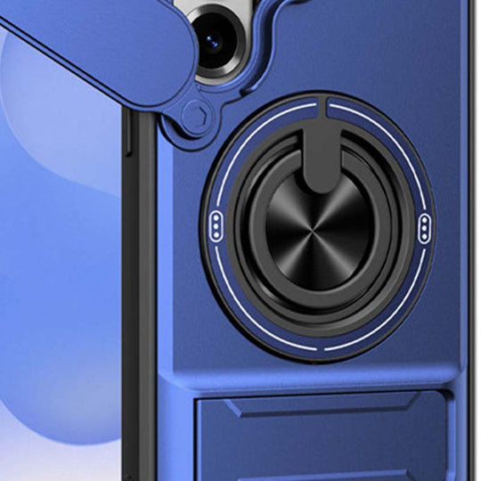 Samsung Phone Case – Heavy-duty with camera cover & ring stand – Shockproof, precise cutouts & 360° rotating grip – all-around protection 🔒
