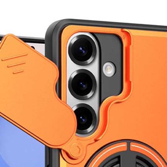 Samsung Phone Case – Heavy-duty with camera cover & ring stand – Shockproof, precise cutouts & 360° rotating grip – all-around protection 🔒