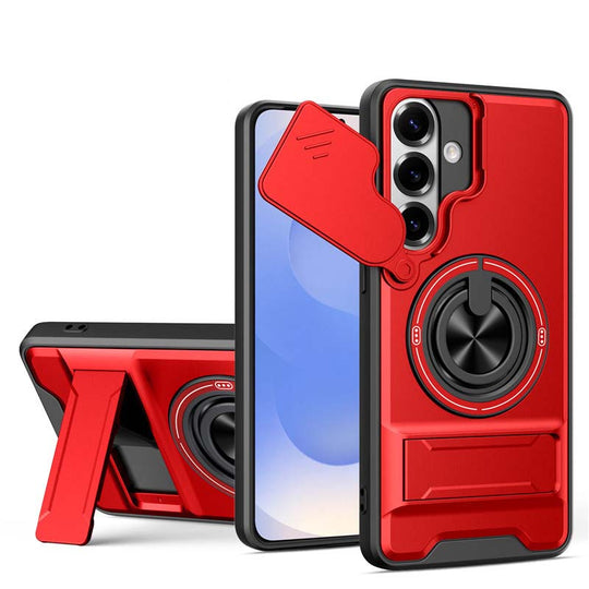Samsung Phone Case – Heavy-duty with camera cover & ring stand – Shockproof, precise cutouts & 360° rotating grip – all-around protection 🔒