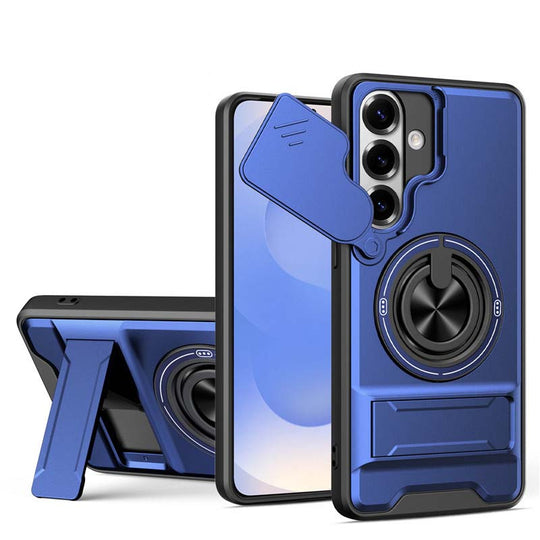 Samsung Phone Case – Heavy-duty with camera cover & ring stand – Shockproof, precise cutouts & 360° rotating grip – all-around protection 🔒