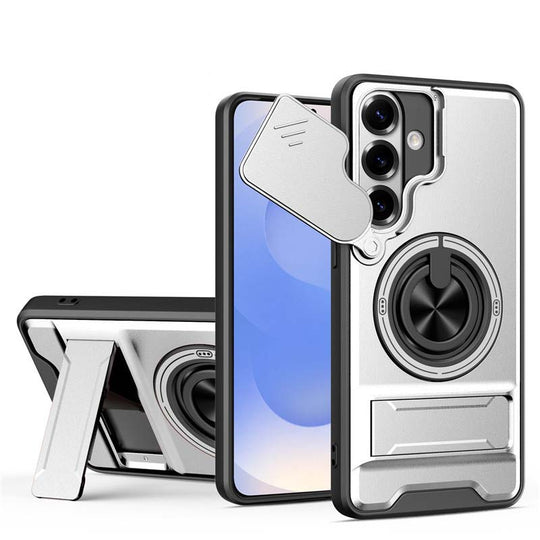 Samsung Phone Case – Heavy-duty with camera cover & ring stand – Shockproof, precise cutouts & 360° rotating grip – all-around protection 🔒