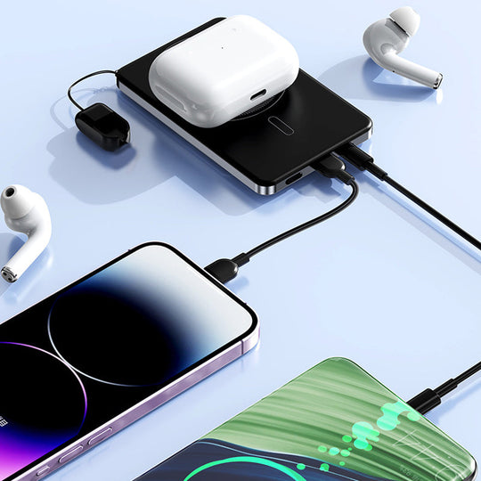 LIMITED-TIME 30% OFF!  3-in-1 Magnetic Portable Charger – Wireless, Built-in Stand, Slim