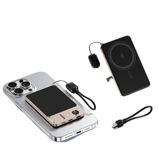 LIMITED-TIME 30% OFF!  3-in-1 Magnetic Portable Charger – Wireless, Built-in Stand, Slim
