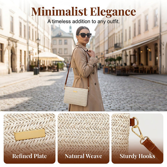 ⏳Time-Limited Special⏰Women's Woven Straw Shoulder Clutch Bag👜