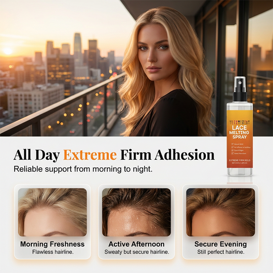 🥳2026 HOT SALE🥳💞50K+ SOLD!🧴🌿 50% OFF! Lace Wig Melting Spray – Moisturising formula, stops itching. Strong hold, easy wash out. Perfect melt every time! 💇‍♀️✨