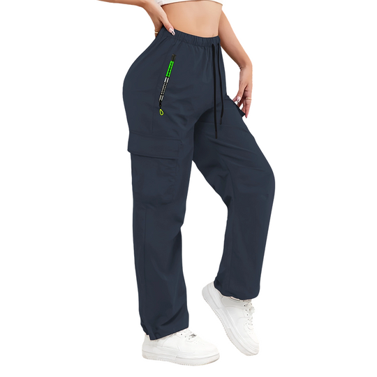 👖⏳LAST DAY SALE ONLY ￡14.99!!💥 Women's Multi-Cargo Pants with Pockets – Loose Fit, Drawstring Waist, Breathable ✨