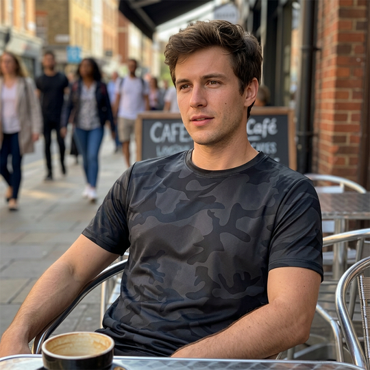 🏃‍♂️ 30% OFF NOW! 🌲 Men's Quick Dry Camo Sports T-Shirt – Moisture Wicking & Active Fit – Train in Style 💪