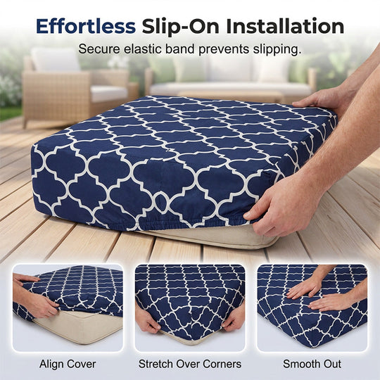 Patio Sofa Cushion Cover – Stretch, Water-Resistant