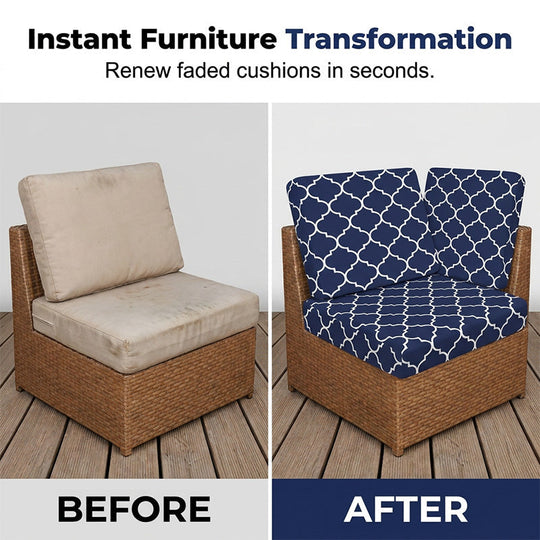 Patio Sofa Cushion Cover – Stretch, Water-Resistant